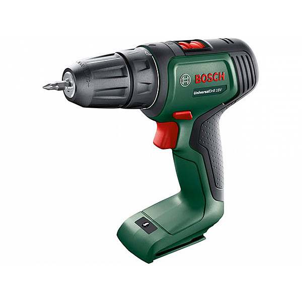 Аккум. дрель-шуруповерт BOSCH UniversalDrill 18V в кор. (18.0 В, БЕЗ АККУМУЛЯТОРА, 2 скор., 30 Нм, шурупы до 8 мм)