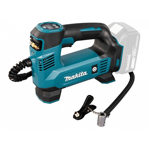 Аккум. насос автомобильный MAKITA DM P180Z в кор. (18В, БЕЗ АККУМУЛЯТОРА,, LXT, 12л/мин, max 8.3бар, 1.5кг, 4 насадки)