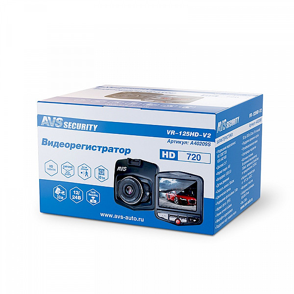 Автомобильный видеорегистратор AVS VR-125HD-V2