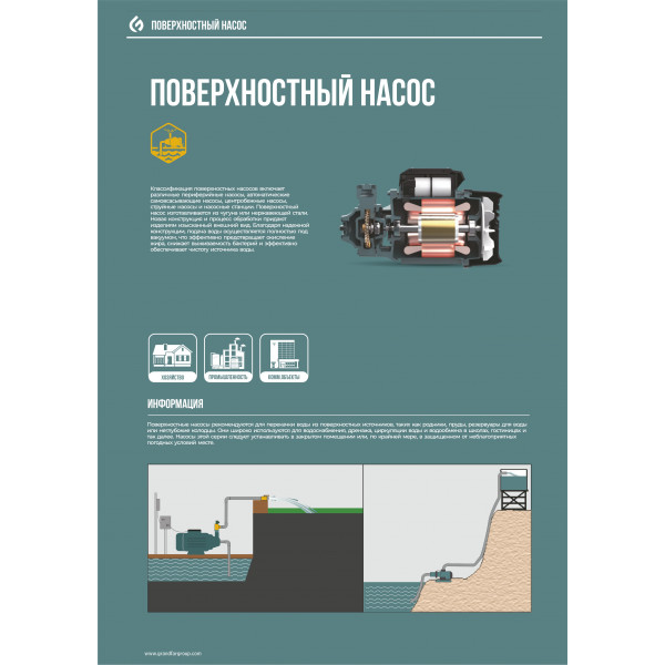 Насосная (мини) станция вихревая 1AWZB550 GRANDFAR