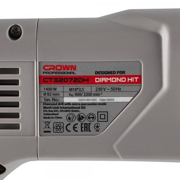 Дрель с микро-ударом CROWN CT32072DH BMC