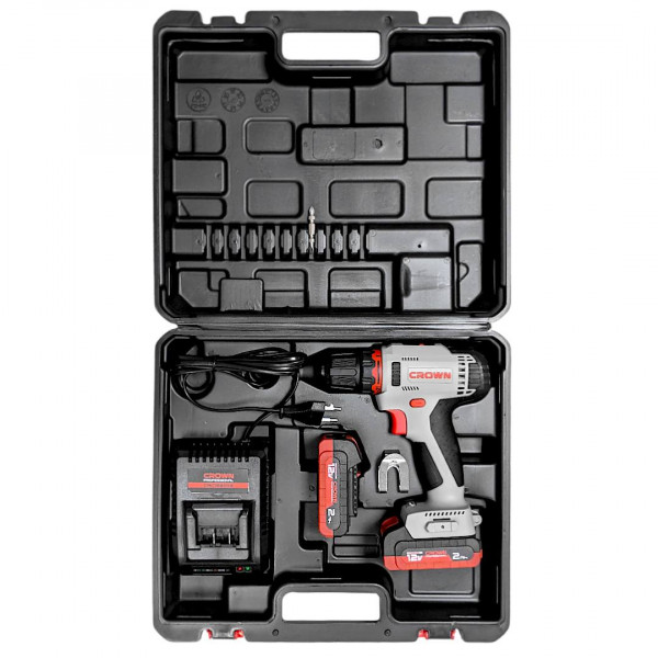 Дрель-шуруповерт аккумуляторная CROWN CT21081H-2 BMC