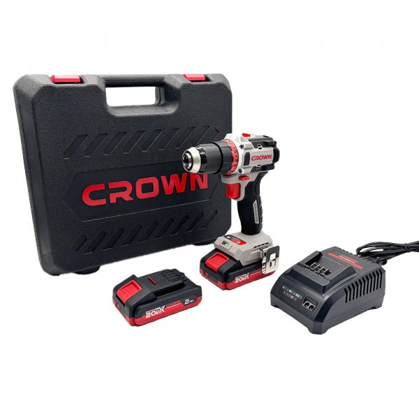 Дрель-шуруповерт аккумуляторная CROWN CT21128HMX-2 BMC