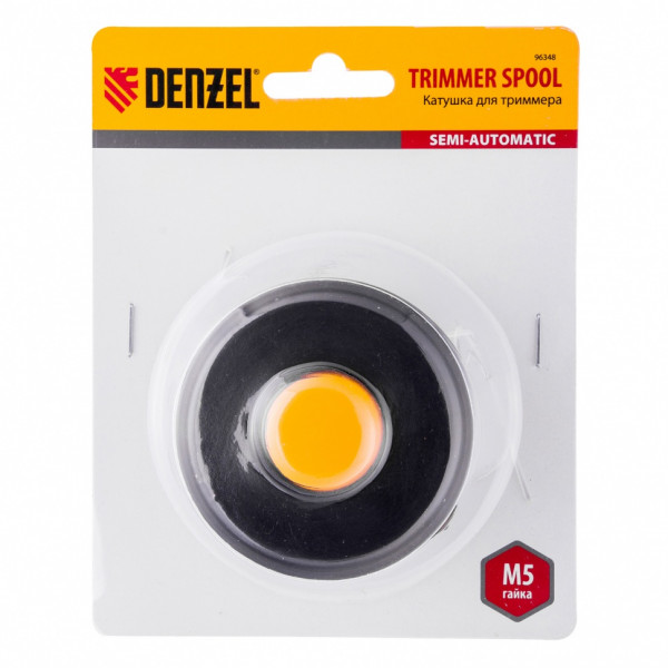 Катушка триммерная полуавтоматическая DENZEL