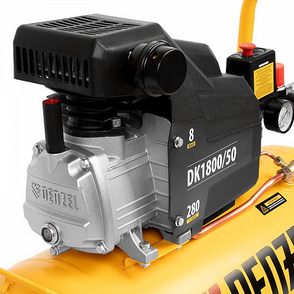 Компрессор воздушный DENZEL DK1800/50, Х-PRO 1.8 кВт, 280л/мин, 50л