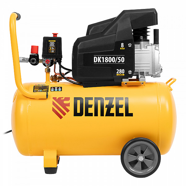 Компрессор воздушный DENZEL DK1800/50, Х-PRO 1.8 кВт, 280л/мин, 50л
