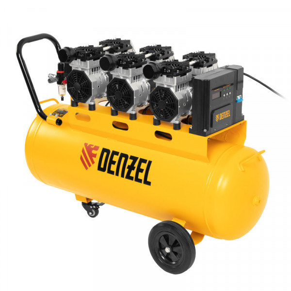 Компрессор безмасляный, малошумный DENZEL DLS 2250/100, 2250 Вт, 3x750, 100 л, 410 л/мин блок управления