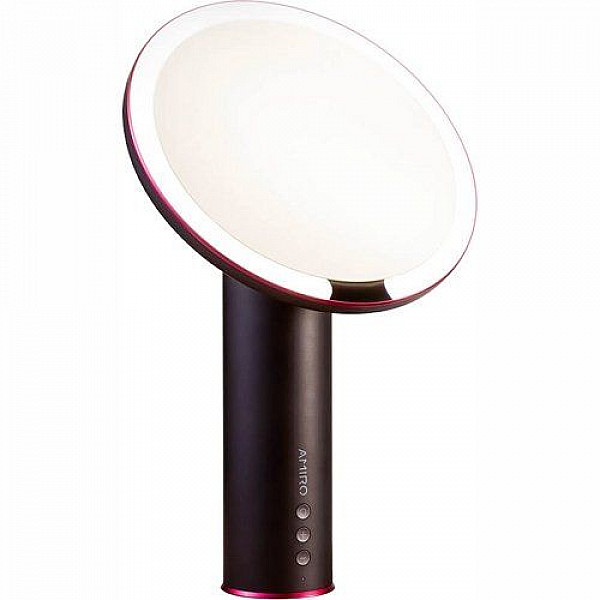 Зеркало AMIRO для макияжа с подсветкой O Series Small Black Mirror Makeup Mirror Charger Version