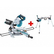 Торцовочная пила MAKITA LS 0815 FLN в кор. + Стол для торцовочной пилы (DEAWST06) (1400 Вт, 216х30.0 мм, глуб. до 65 мм, шир. до 305 мм, лазер, подсве
