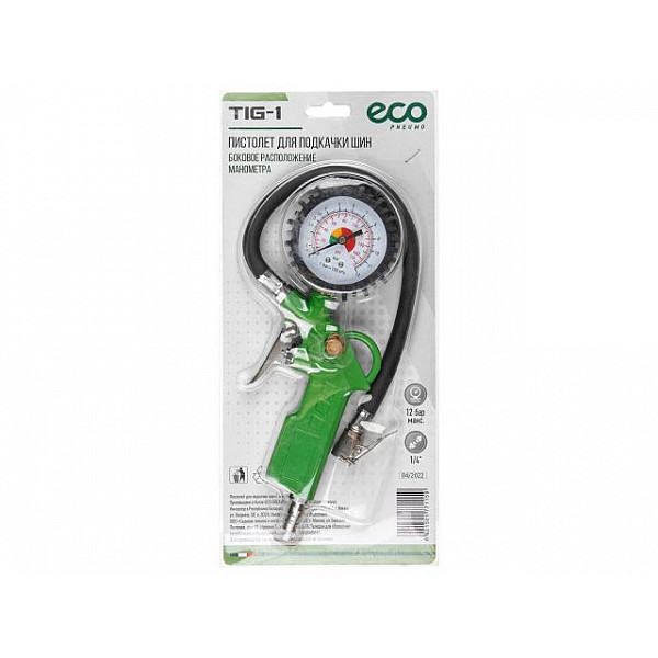 Пистолет для подкачки шин ECO TIG-1 с манометром