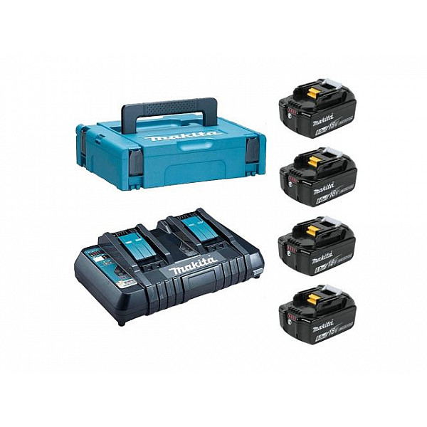 Комплект аккумулятор  LXT 18.0 В BL1860B 4 шт. + зарядное устройство DC18RD в кейсе