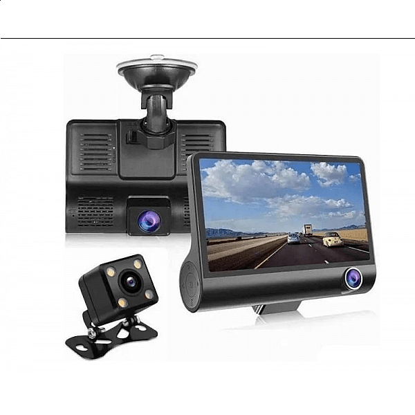 Автомобильный видеорегистратор Profit DVR D403 3в1 Full HD c камерой заднего вида