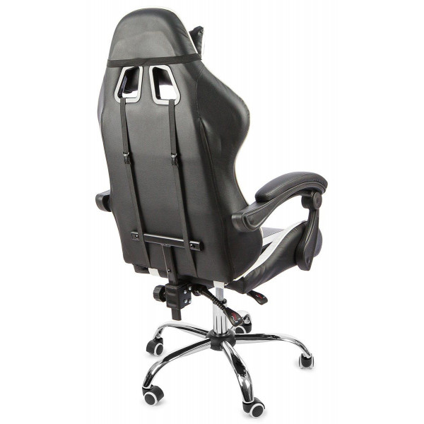 Вибромассажное кресло Calviano ASTI ULTIMATO black/white/black