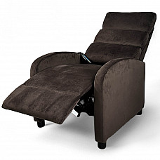 Кресло вибромассажное Calviano 2164, коричневый велюр
