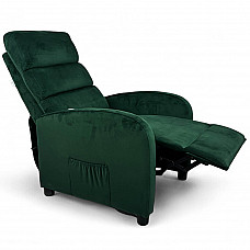 Кресло вибромассажное Calviano 2164, зеленый велюр
