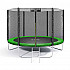 Батут Atlas Sport 312 см (10ft) BASIC (3 ноги) с внешней сеткой и лестницей GREEN
