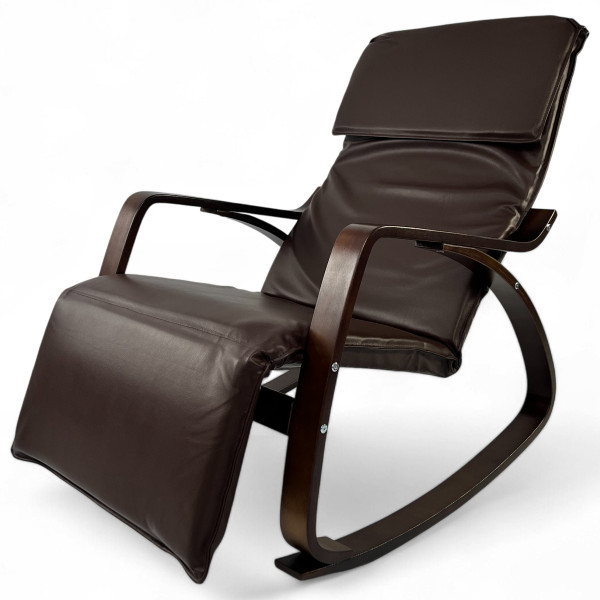 Кресло-качалка Calviano Comfort 1 коричневое PU