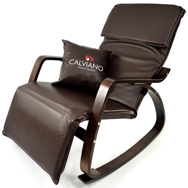 Кресло-качалка Calviano Comfort 1 коричневое PU
