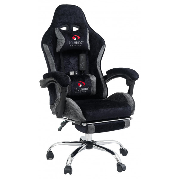 Вибромассажное кресло Calviano AVANTI ULTIMATO Black-Grey fabric