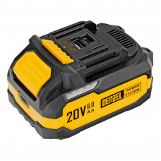 Батарея аккумуляторная BH-20-6.0, Li-Ion, USB, 20 В, 6,0 Ач// Denzel