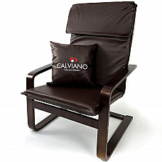 Кресло-качалка Calviano Soft 1 коричневое PU
