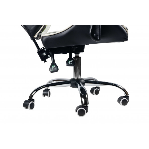 Вибромассажное кресло Calviano ASTI ULTIMATO black/white/green