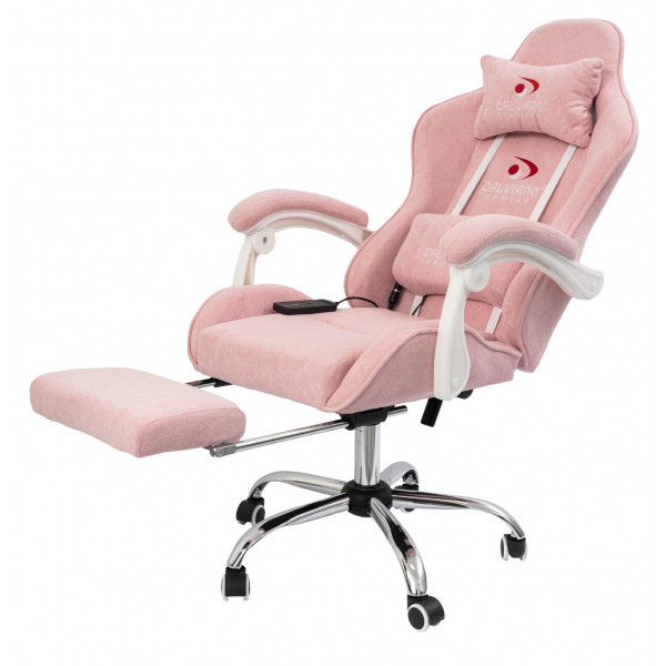 Вибромассажное кресло Calviano AVANTI ULTIMATO pink fabric