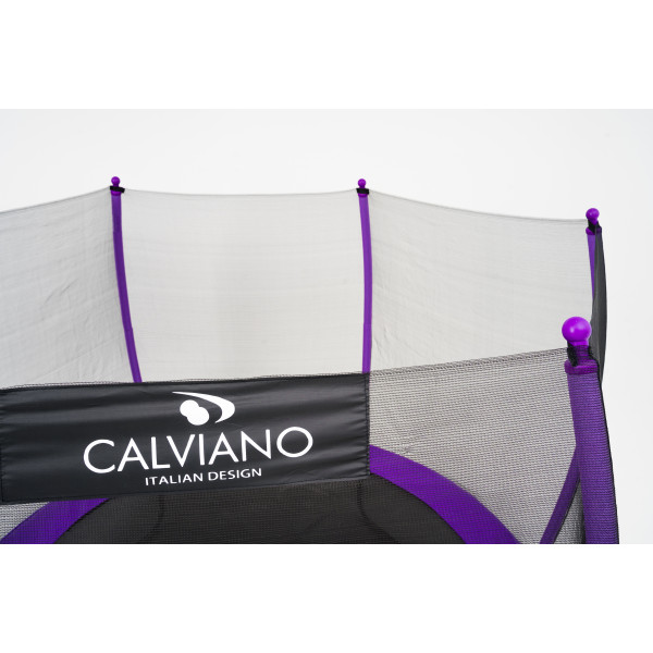 Батут пружинный с защитной сеткой Calviano 312 см - 10ft OUTSIDE master purple