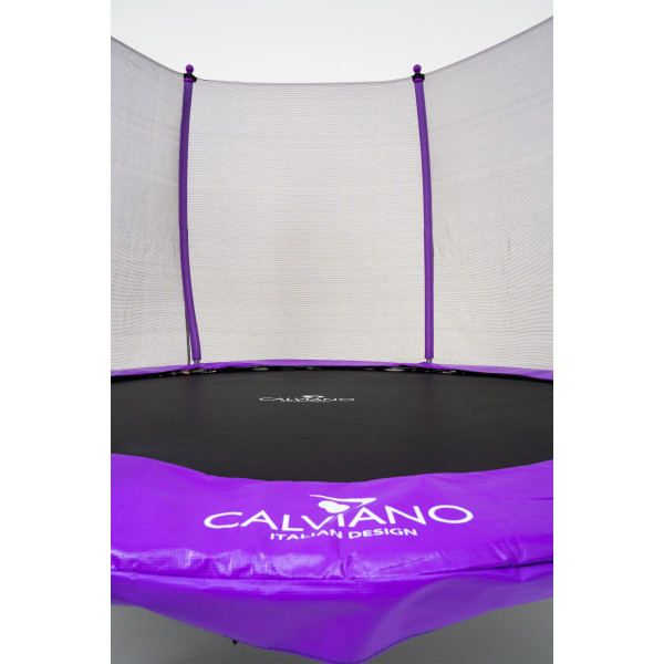 Батут пружинный с защитной сеткой Calviano 252 см - 8ft OUTSIDE master purple
