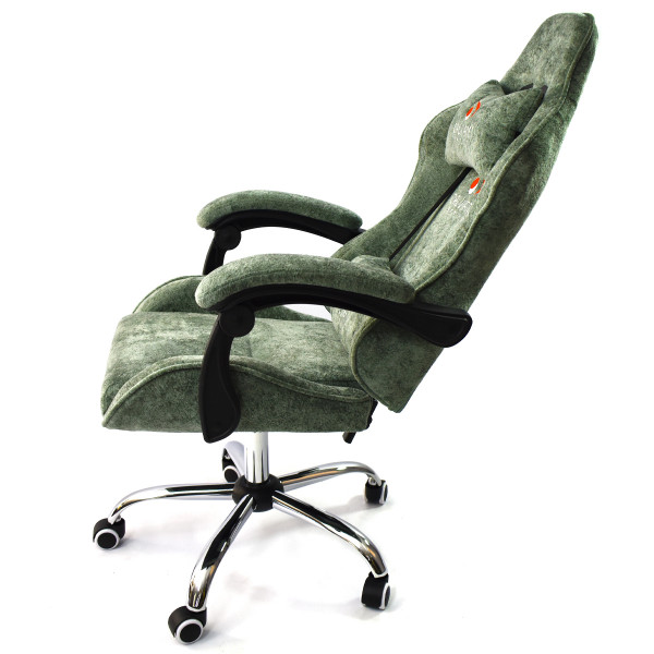 Вибромассажное кресло Calviano ASTI ULTIMATO green fabric