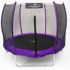 Батут пружинный с защитной сеткой Calviano 312 см - 10ft OUTSIDE master purple
