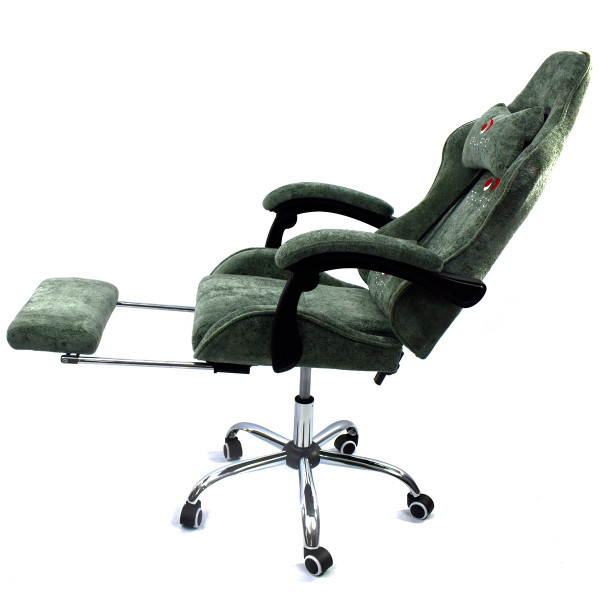 Вибромассажное кресло Calviano AVANTI ULTIMATO green fabric