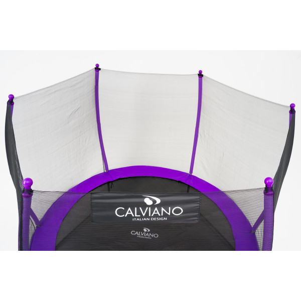 Батут пружинный с защитной сеткой Calviano 312 см - 10ft OUTSIDE master purple