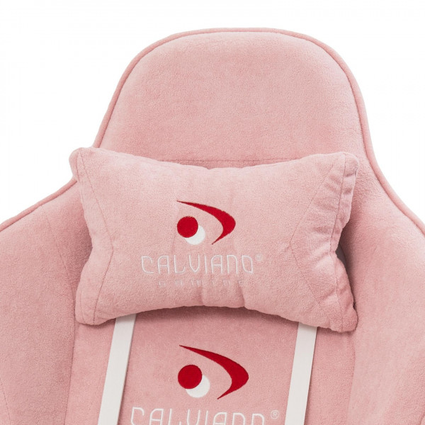 Вибромассажное кресло Calviano ASTI ULTIMATO pink fabric