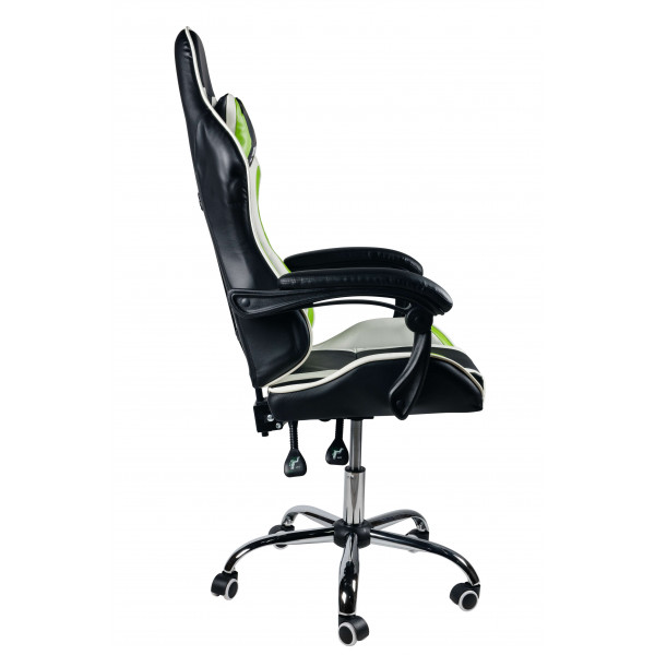 Вибромассажное кресло Calviano ASTI ULTIMATO black/white/green