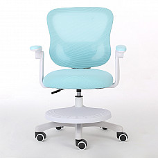 Кресло для сидения с регулировкой высоты Calviano Comfy голубое с подножкой
