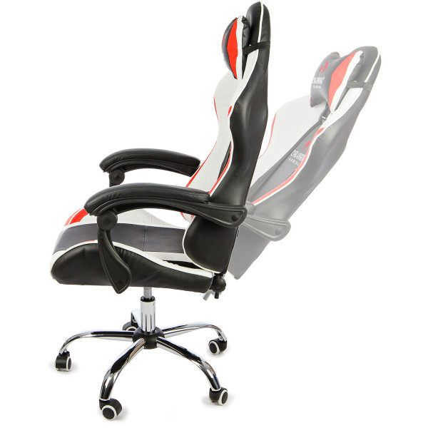 Вибромассажное кресло Calviano ASTI ULTIMATO black/white/red