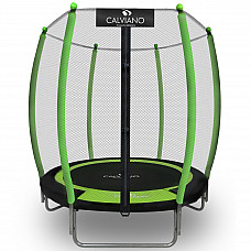 Батут пружинный с защитной сеткой Calviano 140 см - 4,5ft OUTSIDE master green
