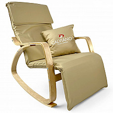 Кресло-качалка Calviano Comfort 1 светло-бежевое PU
