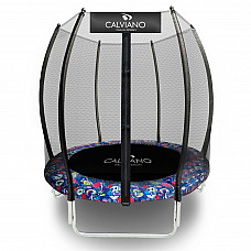 Батут пружинный с защитной сеткой Calviano 140 см - 4,5ft OUTSIDE master smile

