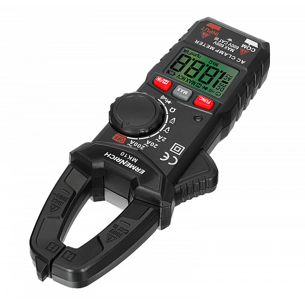 ERMENRICH 82965 Клещи токоизмерительные Ermenrich Ping MK10 (вольтметр, амперметр, омметр, Hold, 2000 отсчетов)