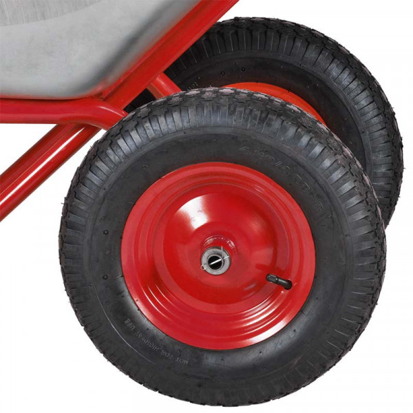 SKIPER S2x125PRO-MODE.00 Тачка строительная SKIPER 2x125 PRO-MODE (до 125л, до 330кг,2x4.00-8, пневмо,ось 20*100, разб. рама)