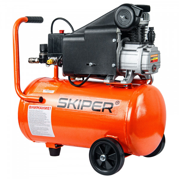 SKIPER SAR25S.00 Воздушный компрессор SKIPER AR25S (до 180 л/мин, 8 атм, 25 л, 230 В, 1.50 кВт)