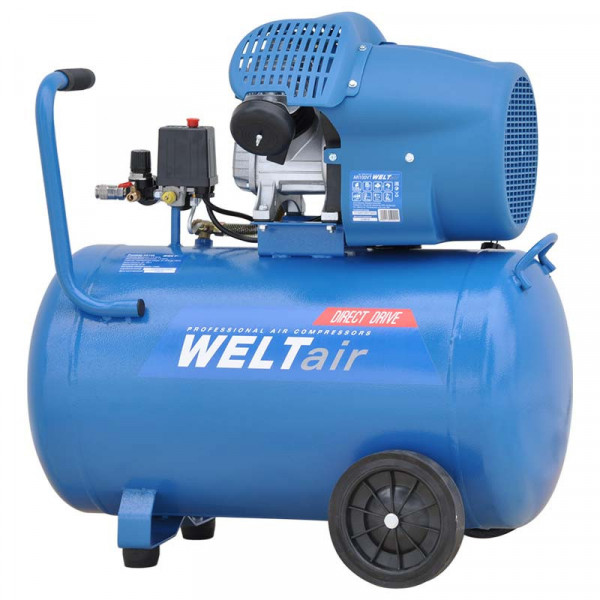 WELT WAR100V.00 АКЦИЯ! Возд.компрессор WELT AR100V (до 440 л/мин,8 атм,100л,230В,2.2кВт) + Шланг PH08(PU, 20м)