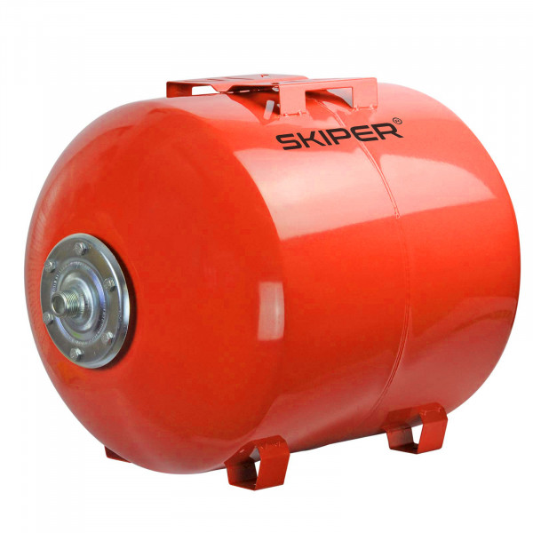 SKIPER 4812561028494 Гидроаккумулятор SKIPER T-100H (100 л, горизонтальный, сталь, 6 атм)