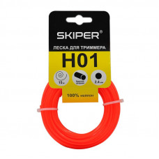 Леска SKIPER H01 (ф 2.4 мм х 15 м кругл. сеч., оранж.)