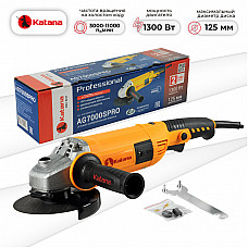 Углошлифмашина одноручная KATANA HD line AG7000S PRO(1300Вт,SDS кожух,SDS гайка, рег.об) Углошлифмашина одноручная KATANA HD line AG7000S PRO(1300Вт,SDS кожух,SDS гайка, рег.об)
