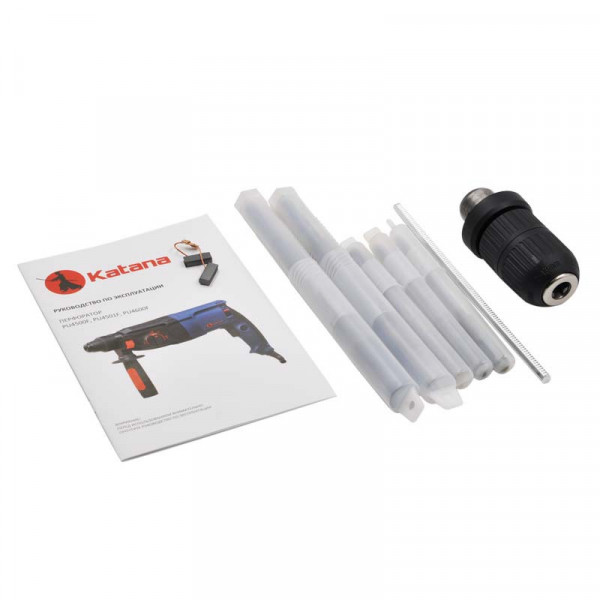 KATANA KPU4501F.00 Перфоратор KATANA PU4501F в чем.(2 зуб.,3 сверла,950 Вт,3.2 Дж,3 реж,SDS-plus, быстр.БЗП в компл)