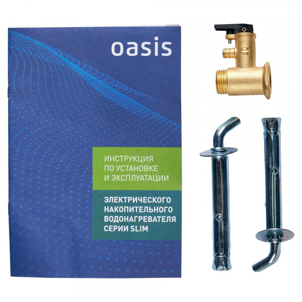 Oasis MS-80 Водонагреватель накопит. Oasis MS-80 (SLIM, УЗО, 1500Вт, 80л, верт., медный ТЭН, 38,5x103см, эмаль)