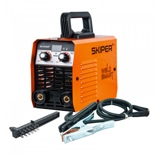 SKIPER SK-MMA-225-1.00 Инвертор сварочный SKIPER MMA-225-1 (20-225 А; регул.ARC FORCE; LED-дисплей; эл. диам. 1.6-4.0 мм)